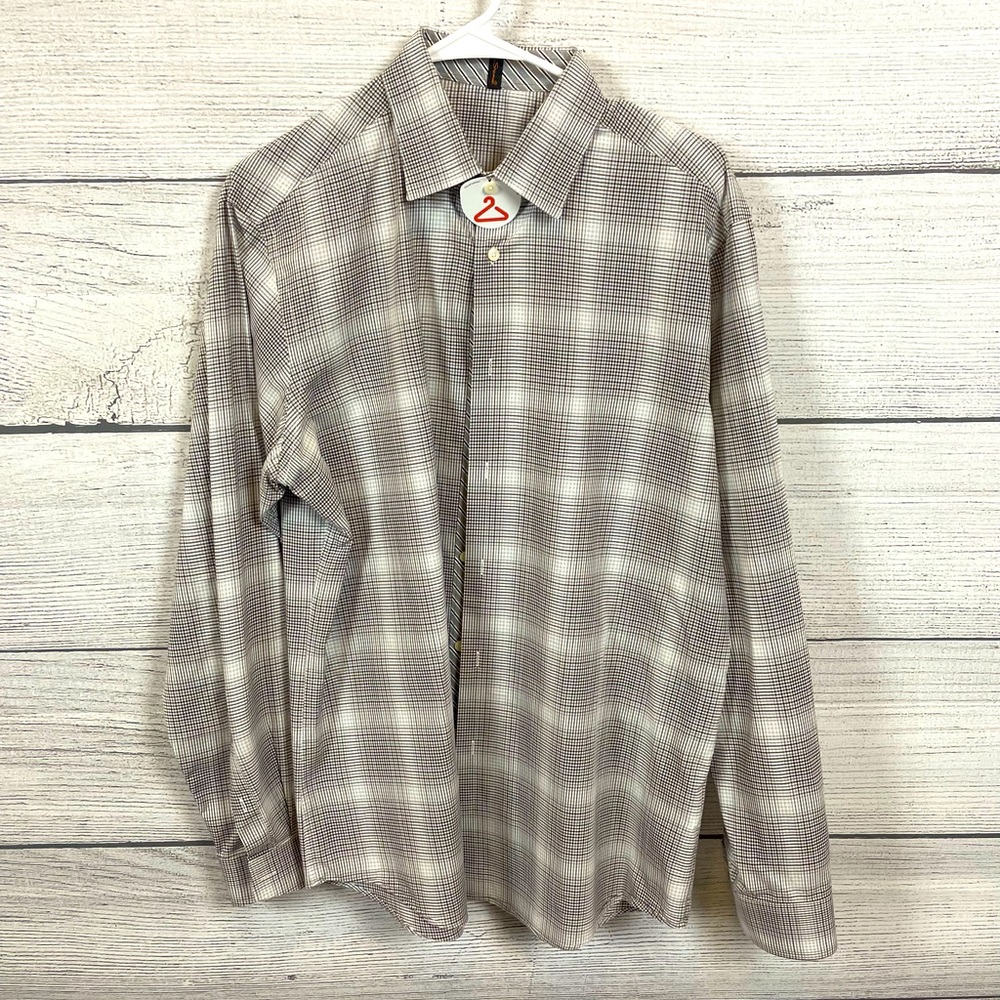 Ben Sherman Long Sleeve Button-Front Men’s Dress Shirt in Size 16 - 34-35